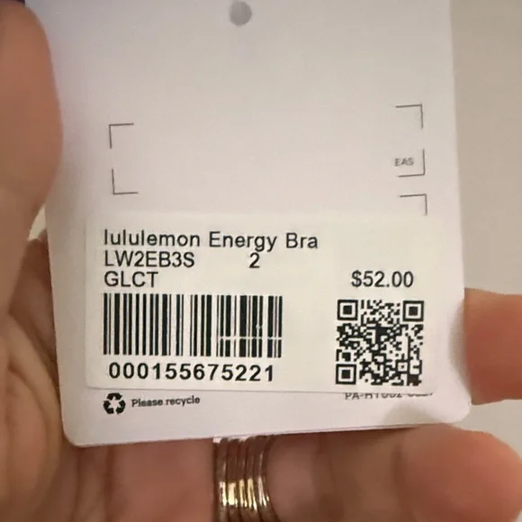 Lululemon Athletica Energy Bra Galactic Blue